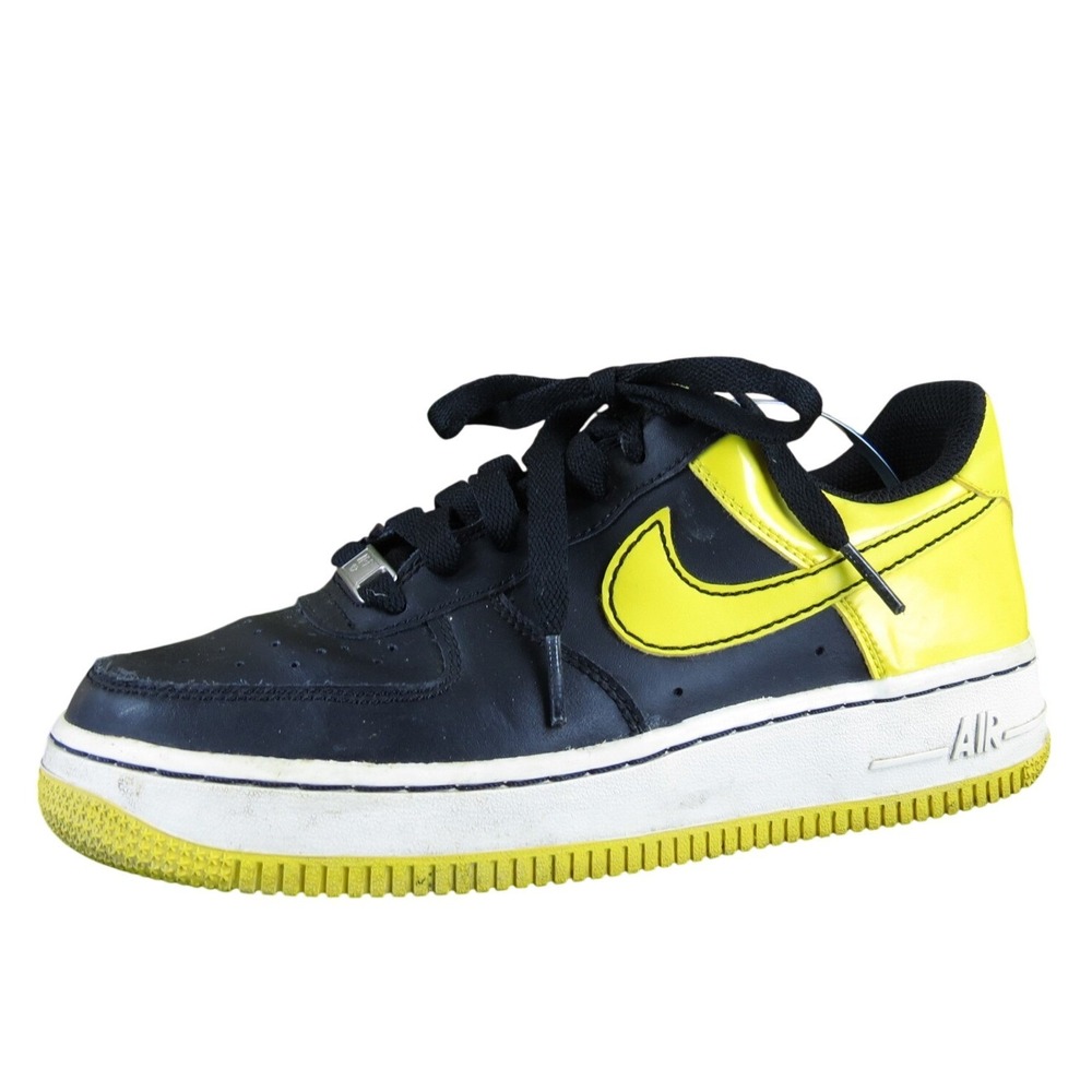 Vintage 2007 Nike Airforce 1 Bumblebee Yellow Black Kids Youth Size 5
